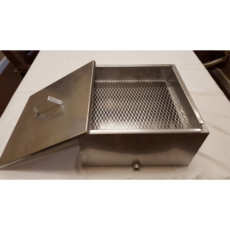 Flat maple syrup filter pan 16"x16"x8" 20 ga